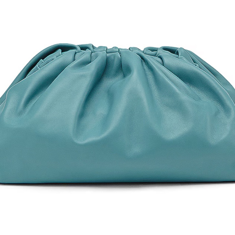 Bottega Veneta Pouch Clutch in Lagoon $3600